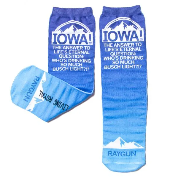 Iowa: Light Beer Socks