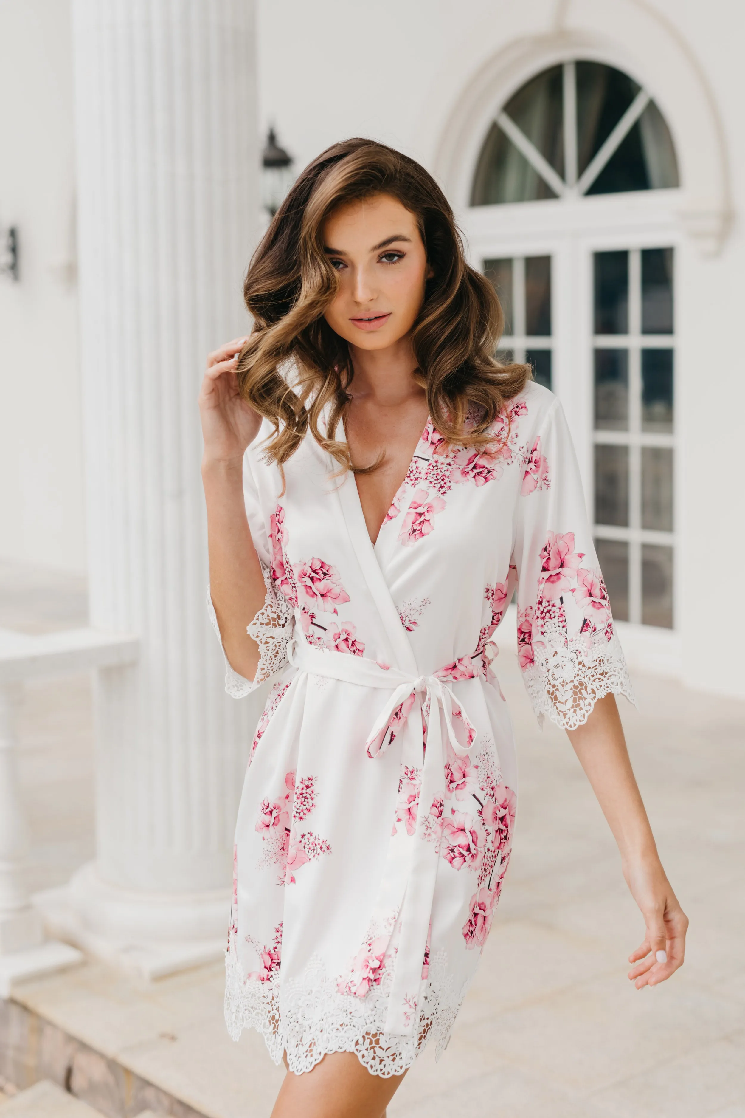 Ivana Bouquet De Fleur Printed Robe