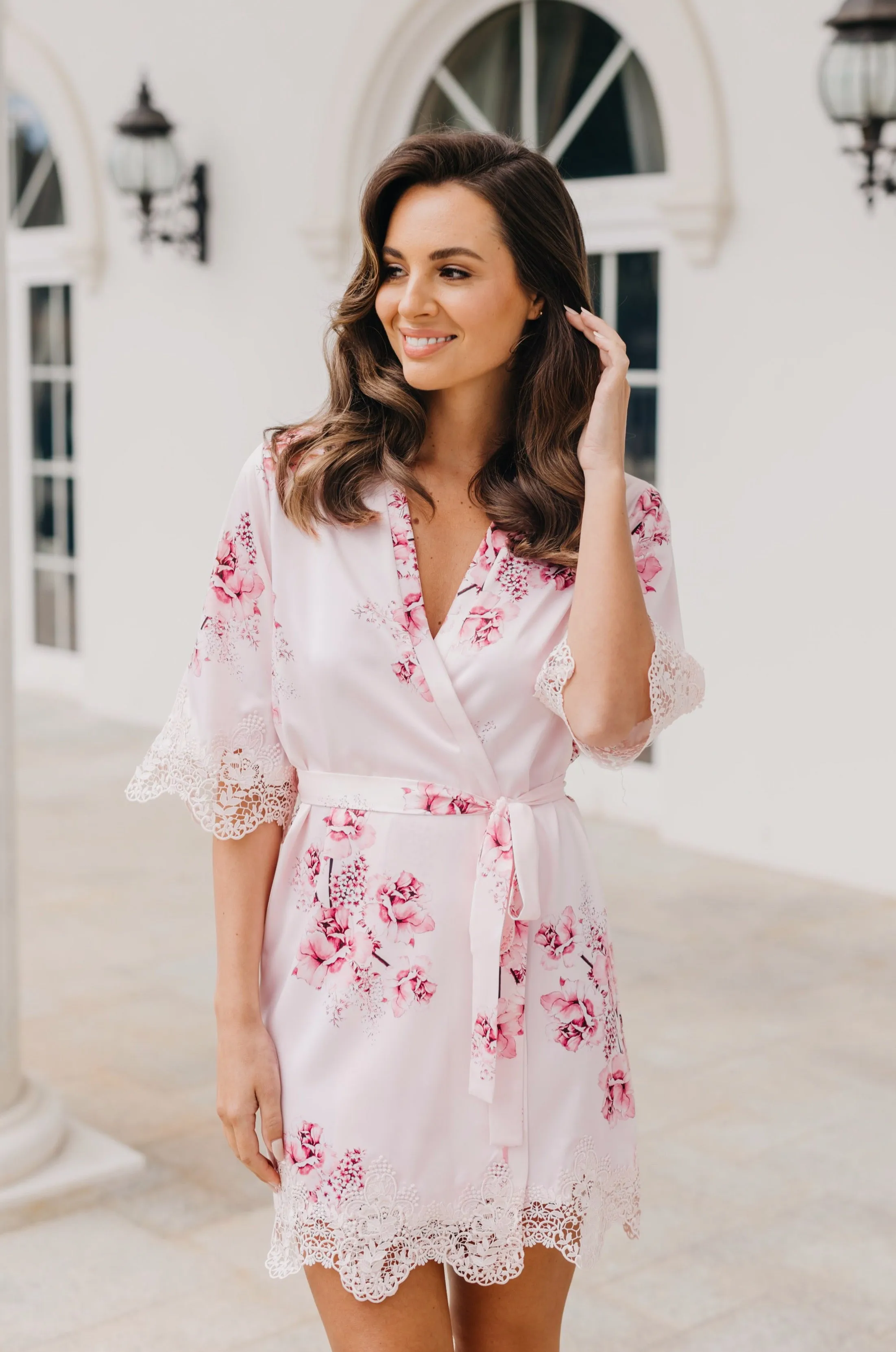 Ivana Bouquet De Fleur Printed Robe