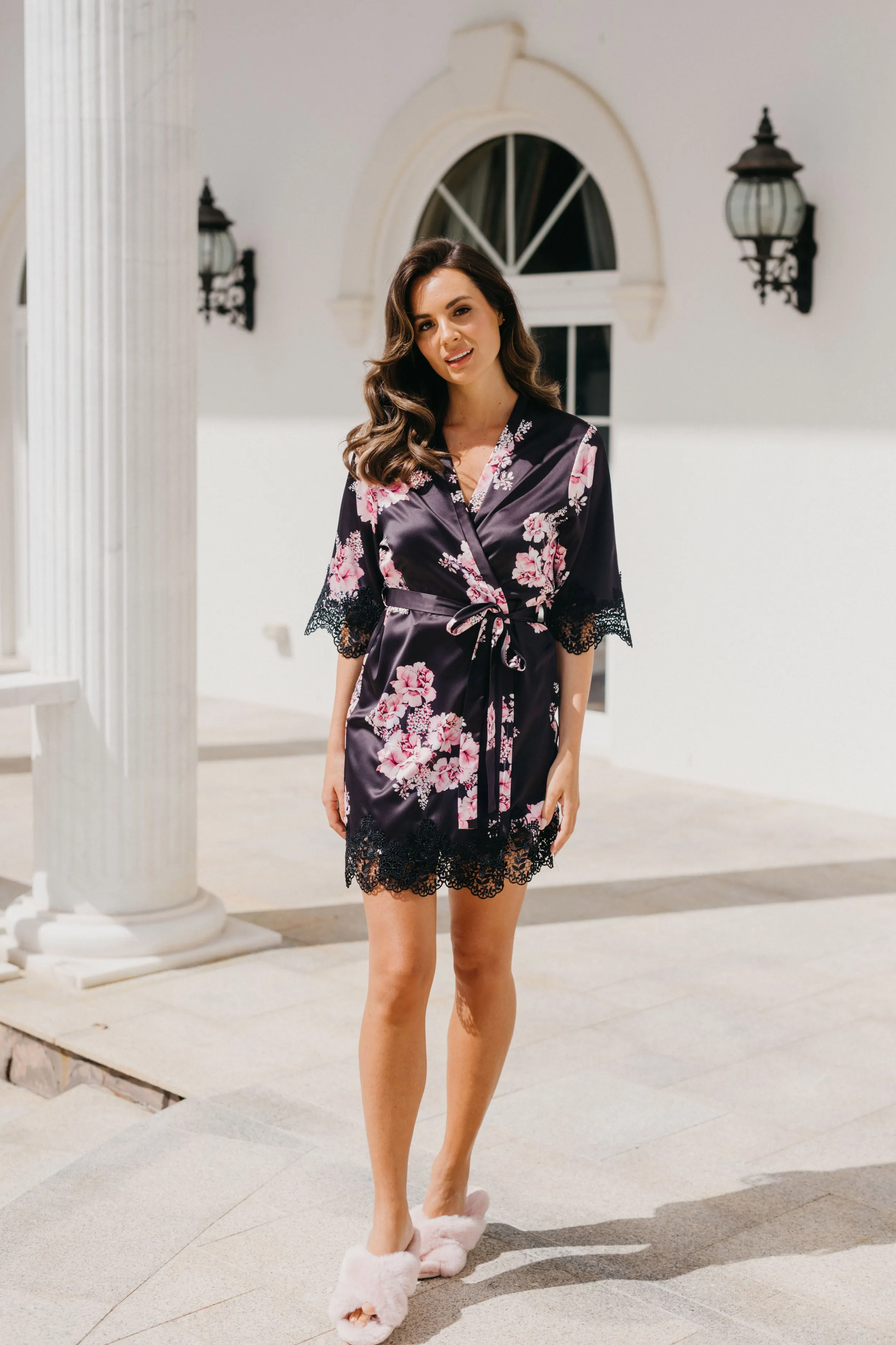 Ivana Bouquet De Fleur Printed Robe