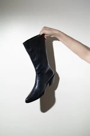 Jackie Boot in Metallic Blue