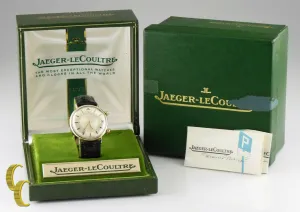 Jaeger- LeCoultre Vintage Hand-Winding Alarm Watch W/ Original Box and Case