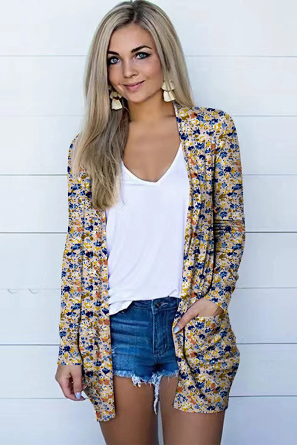 Jane Printed Long Sleeve Cardigan