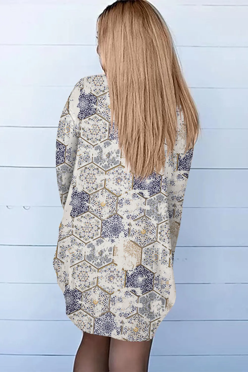 Jane Printed Long Sleeve Cardigan