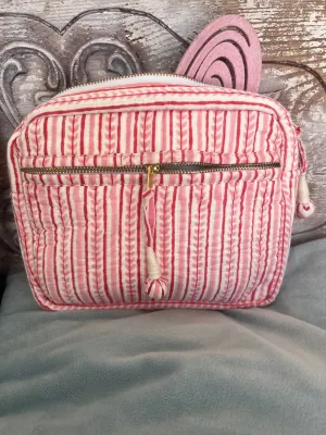 Jane Stripe  Cosmetic Bag square
