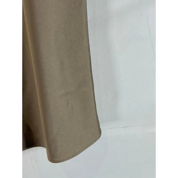 J.CREW Women's Light Khaki Gwyneth Pull-On Lightweight Maxi Slip Skirt SZ XS