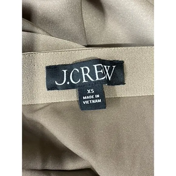 J.CREW Women's Light Khaki Gwyneth Pull-On Lightweight Maxi Slip Skirt SZ XS