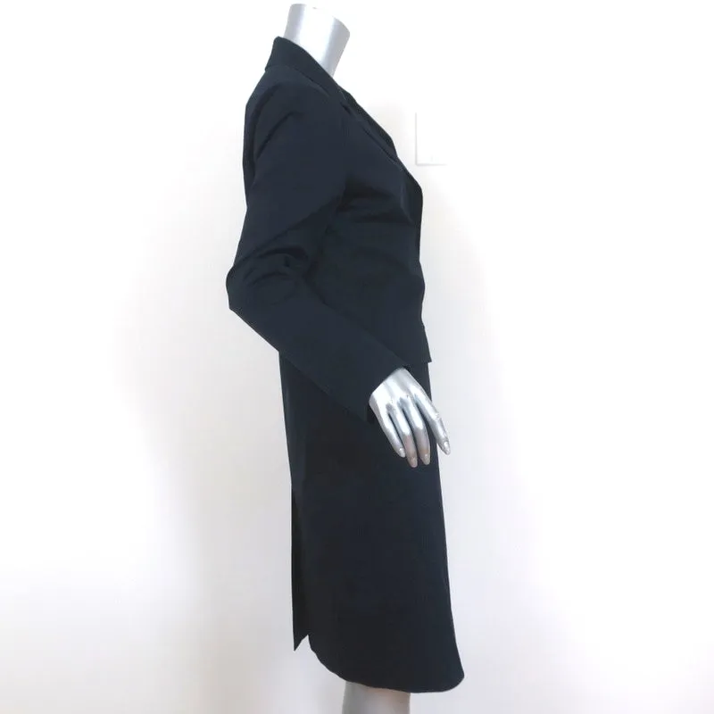 Jenni Kayne Overcoat Navy Stretch Cotton Twill Size Medium Lightweight Jacket
