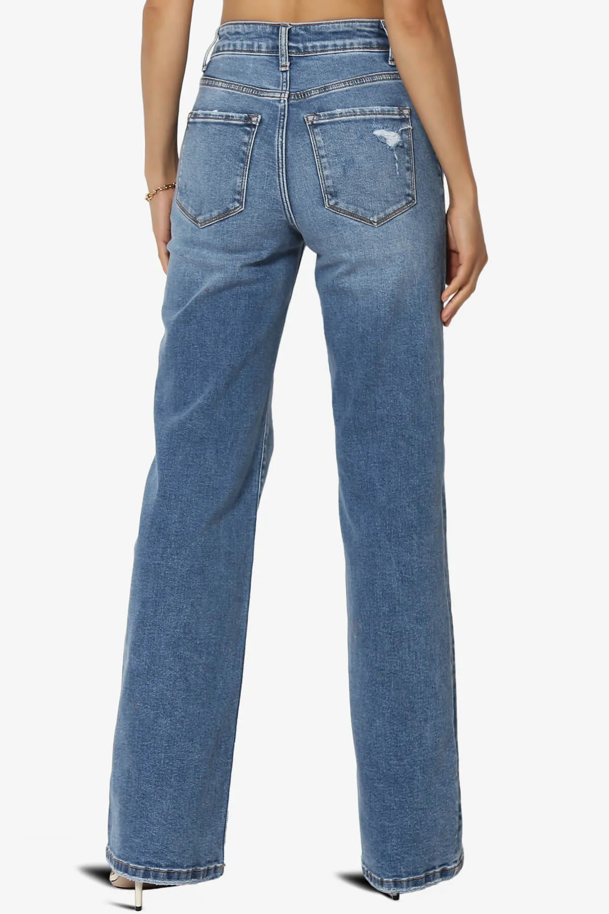 Jinny Vintage Medium Wash High Rise Baggy Jeans
