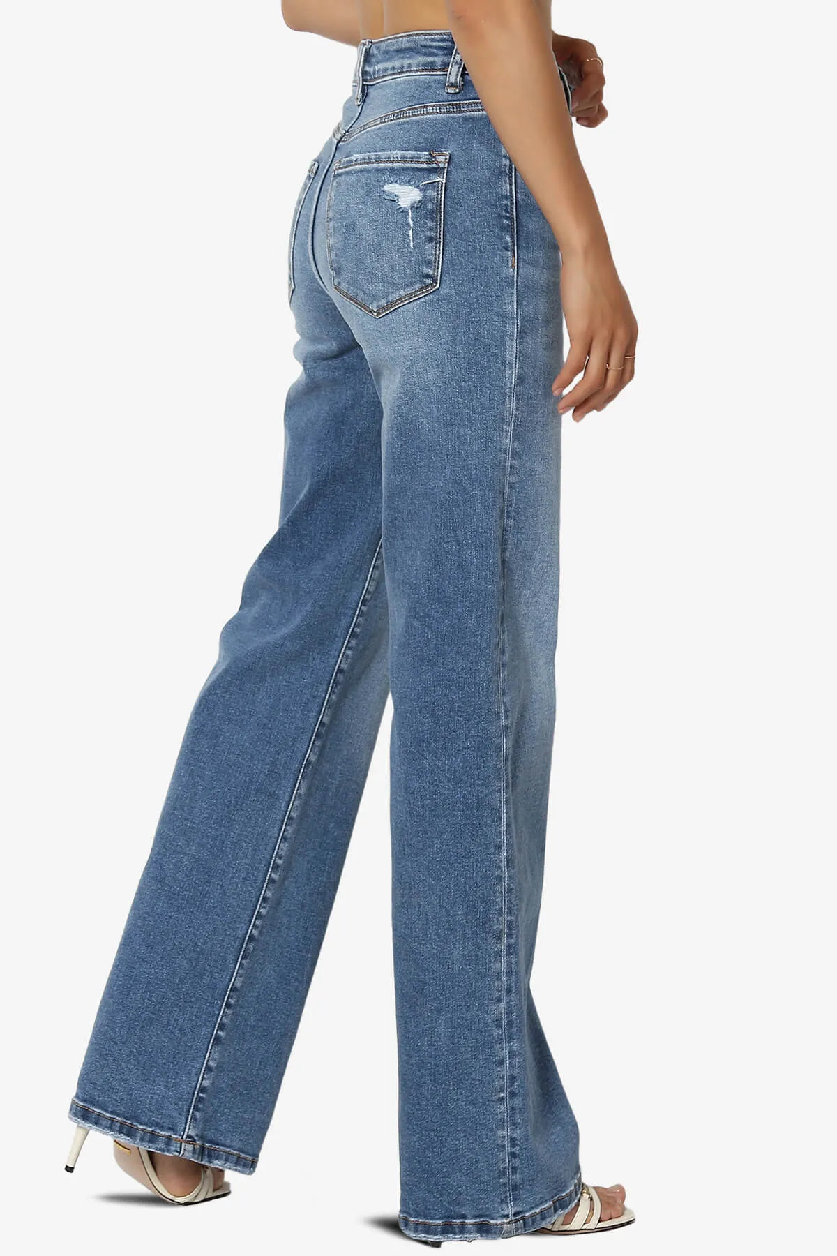 Jinny Vintage Medium Wash High Rise Baggy Jeans