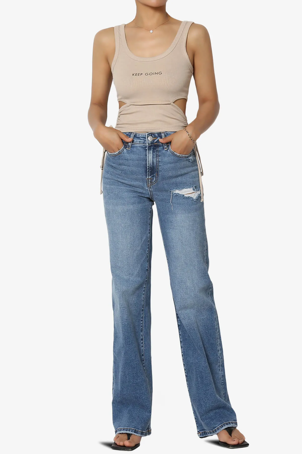 Jinny Vintage Medium Wash High Rise Baggy Jeans