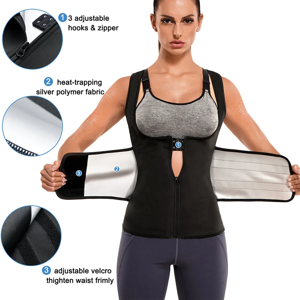 Junlan  2-in-1 Lightweight Fat Burning Sauna Sweat  Vest