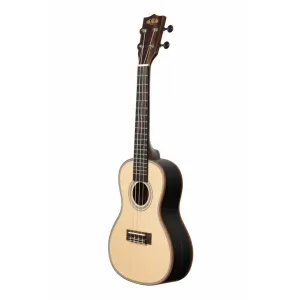 Kala KA-SSEBY-C Concert Ukulele (Spruce Top, Striped Ebony Sides) (L)