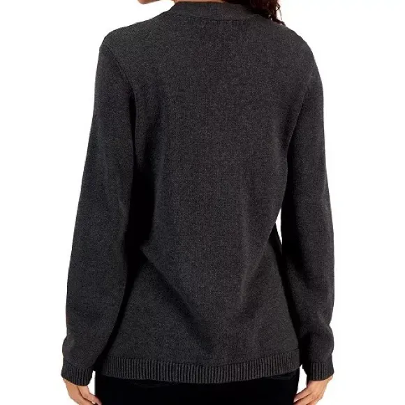 ✨Karen Scott Women's Hardware Cotton Henley Top✨Created for Macy's~sm NWOT