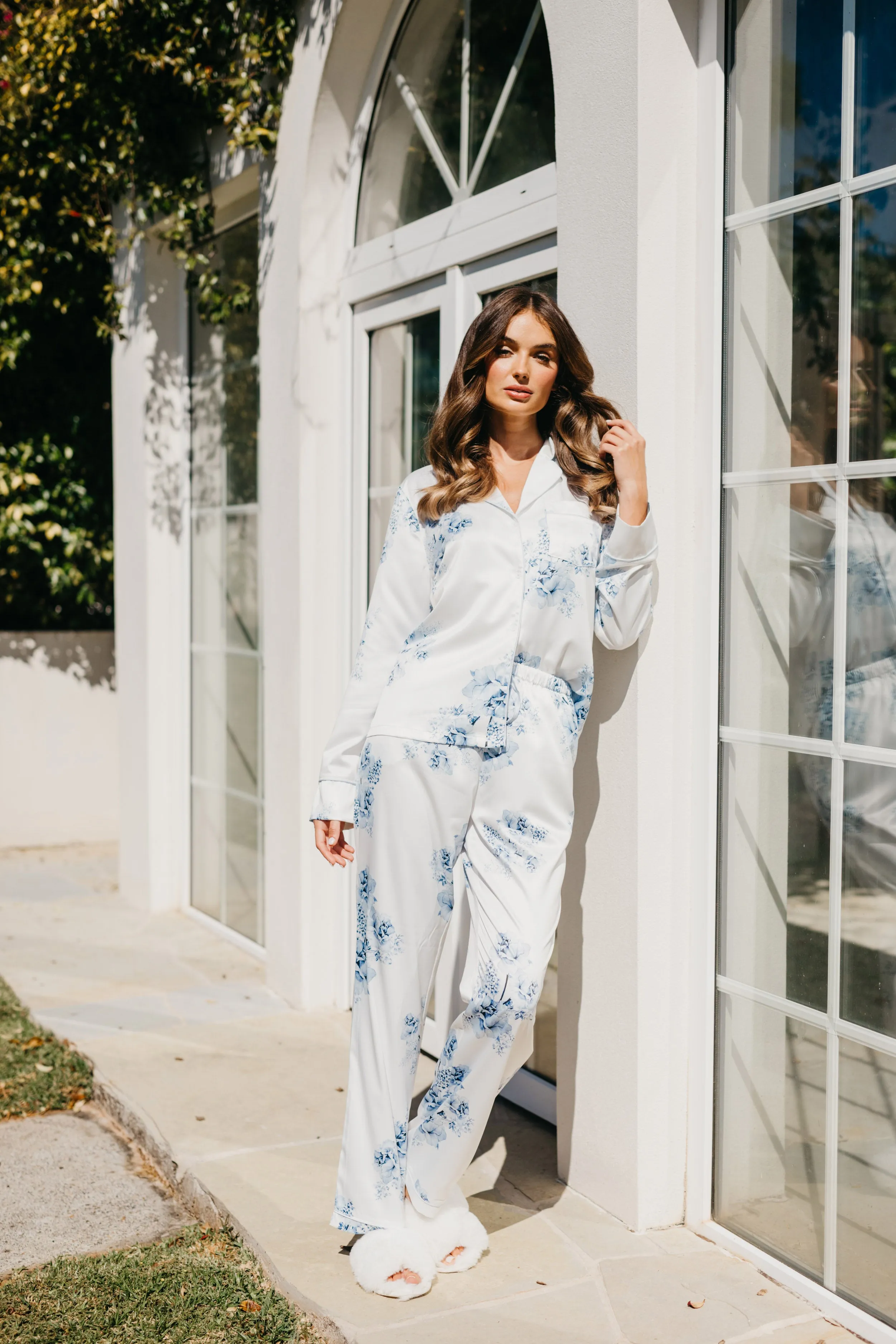 Katerina Bleu De Fleur Printed PJ Set