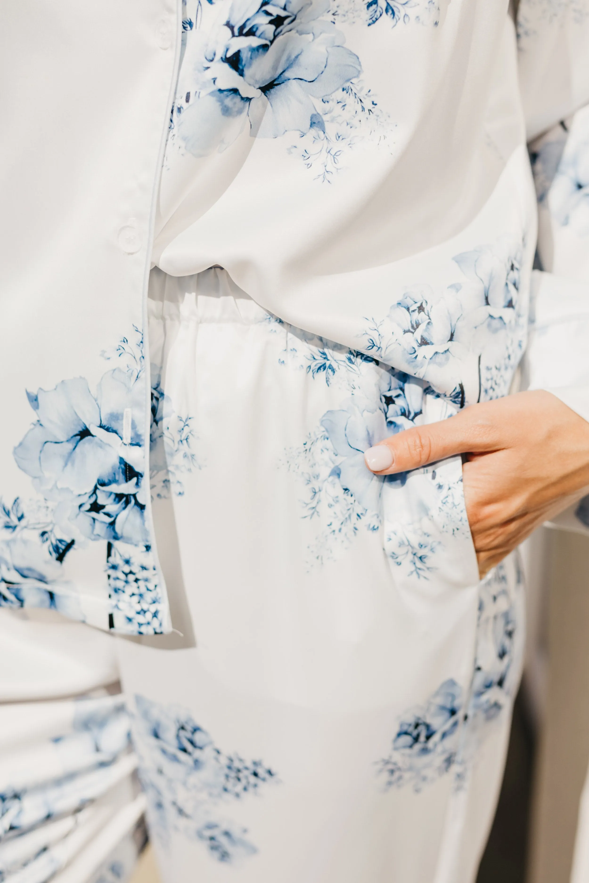 Katerina Bleu De Fleur Printed PJ Set