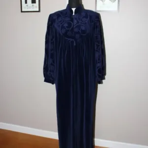 Kathleen Usherwood for Periphery Womens Vintage Velour Burnout Housecoat Size L