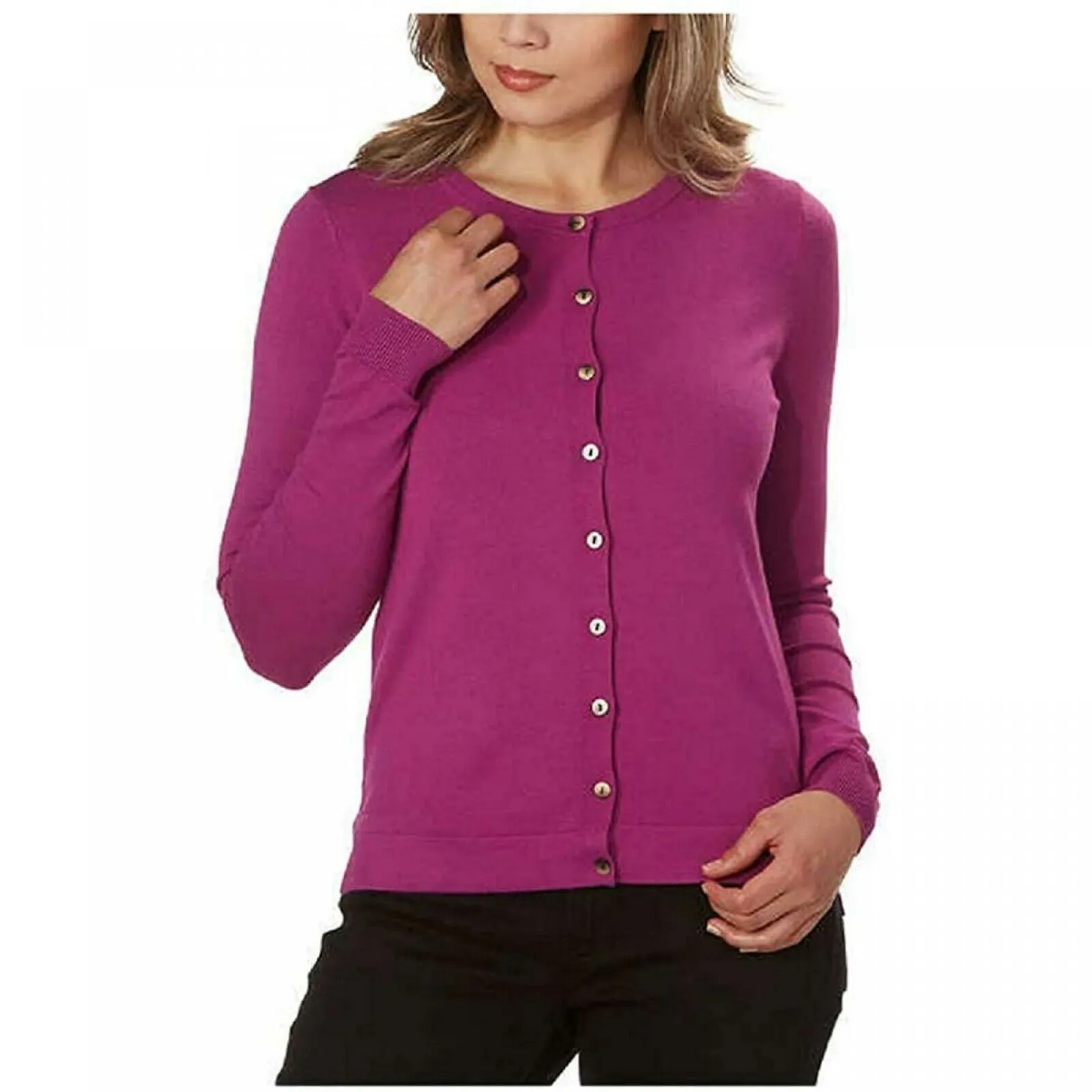Kirkland Signature Women's Button Lightweight Cardigan Sweater