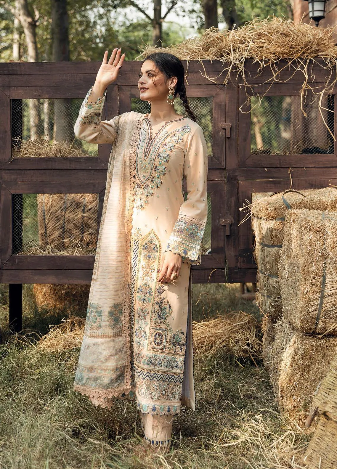 KK-10 | Qalamkar Winter Shawl Collection 2021 | Unstitched Embroidered Suits