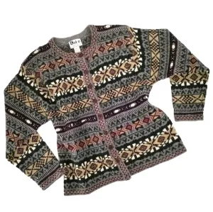 Kobe EUC Women's 1X Cardigan Sweater Shetland Wool