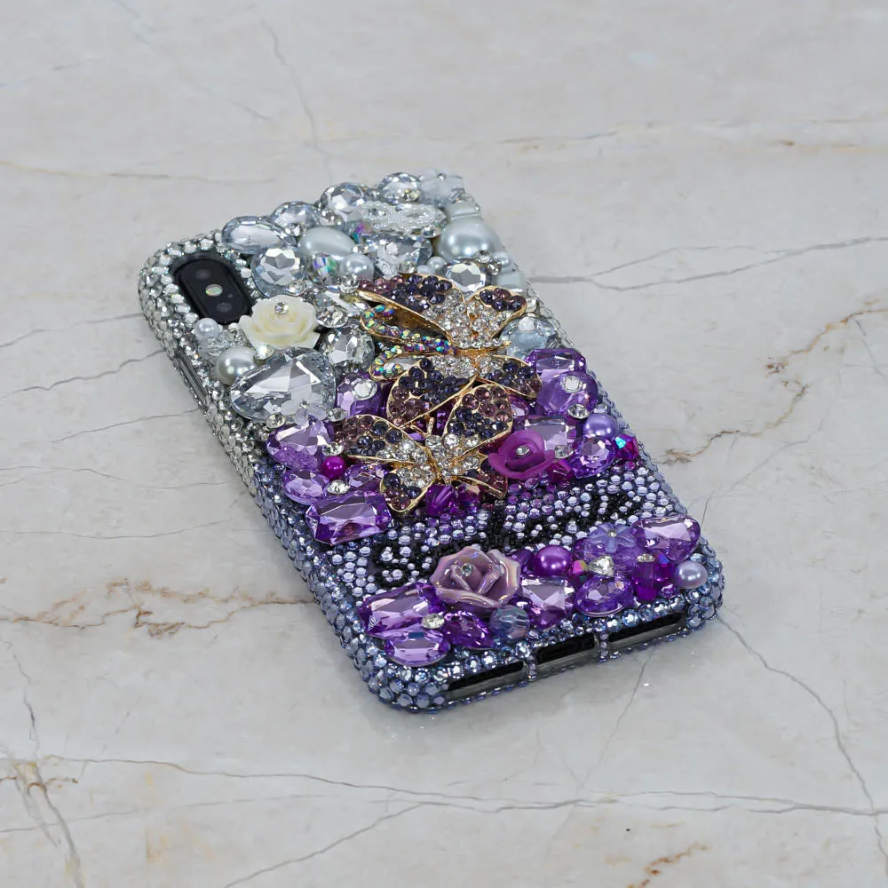 Lavender Double Butterfly Personalized Name & Initials Design (style PN_1055)