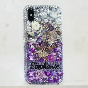 Lavender Double Butterfly Personalized Name & Initials Design (style PN_1055)