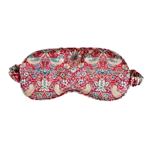 Lavender Scented Eyemask William Morris Strawberry Thief Red