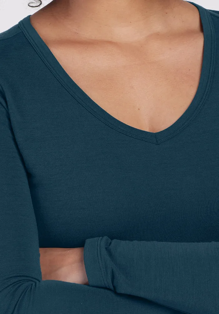 Layla V Neck Top - Enchanted Forest