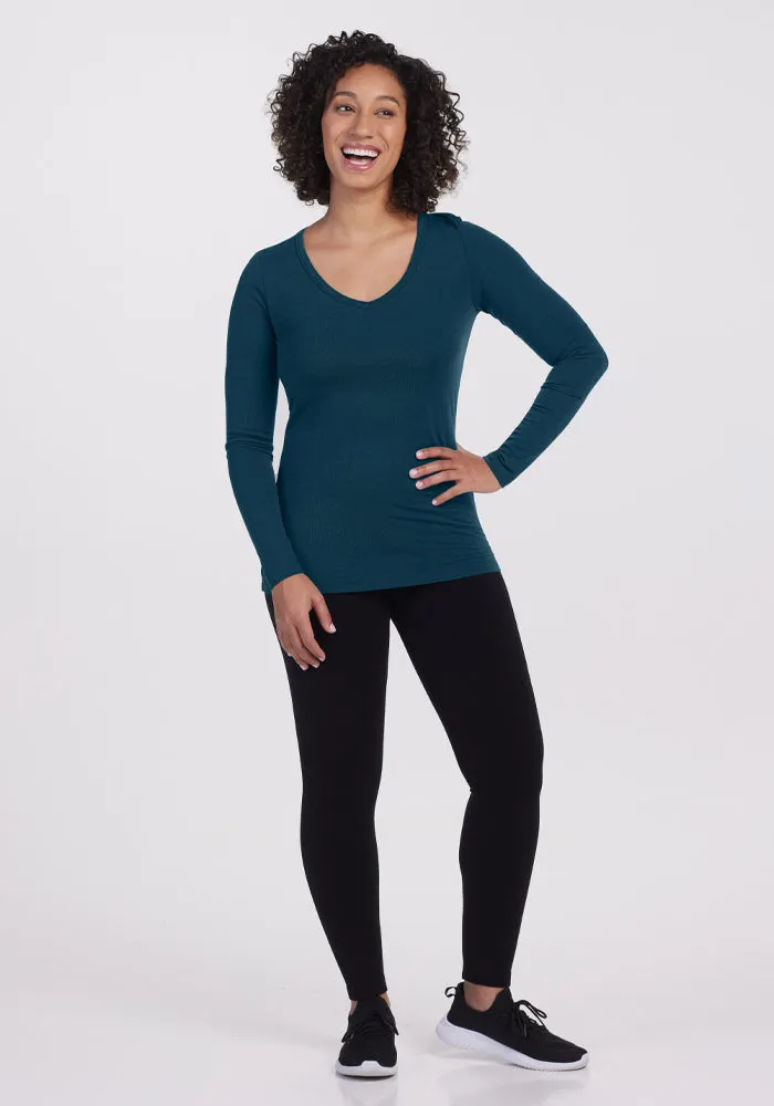 Layla V Neck Top - Enchanted Forest