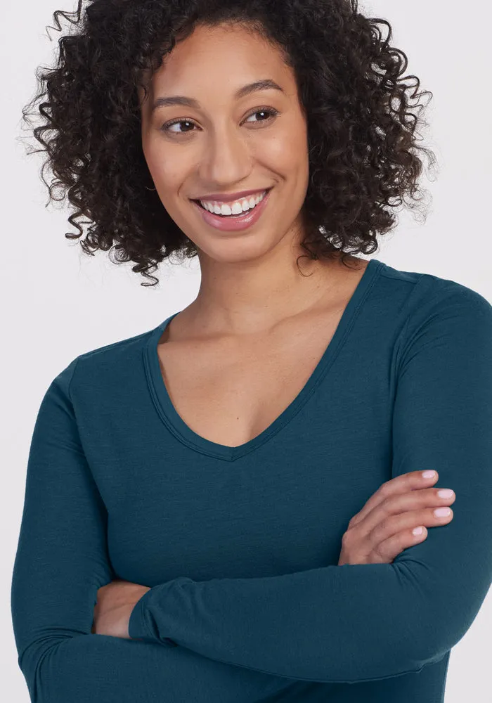 Layla V Neck Top - Enchanted Forest