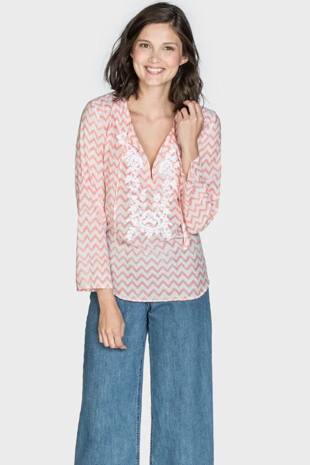 Lena Coral Reef Cotton Top