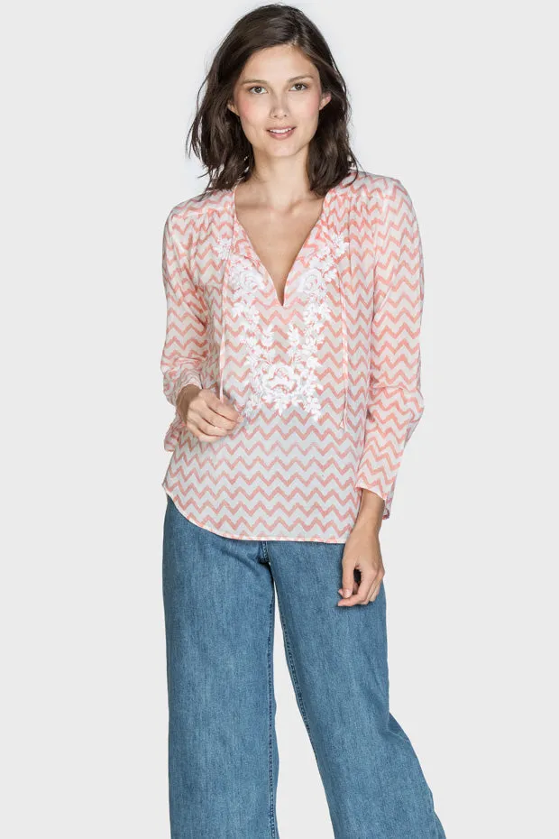 Lena Coral Reef Cotton Top