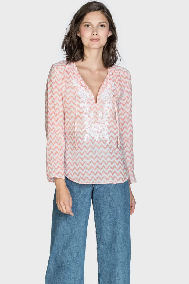 Lena Coral Reef Cotton Top