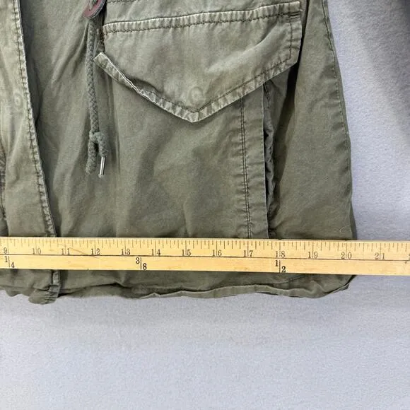 Levi Strauss &amp; Co Jacket Women's M Olive Green Lightweight Stand Collar Military