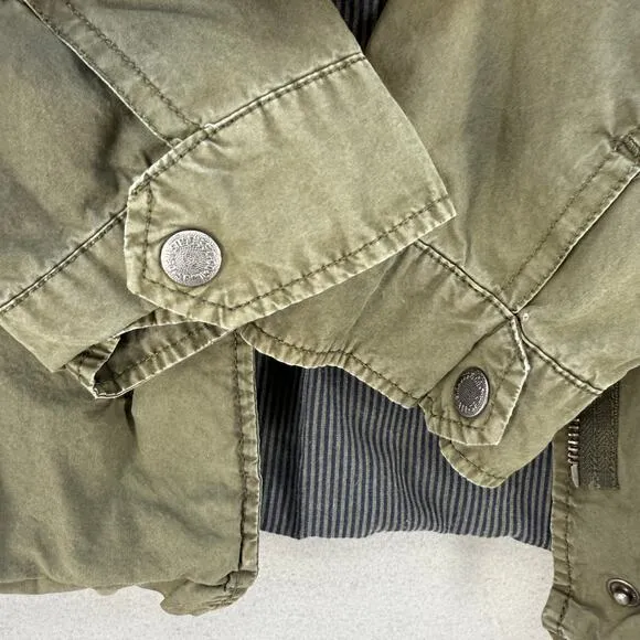 Levi Strauss &amp; Co Jacket Women's M Olive Green Lightweight Stand Collar Military