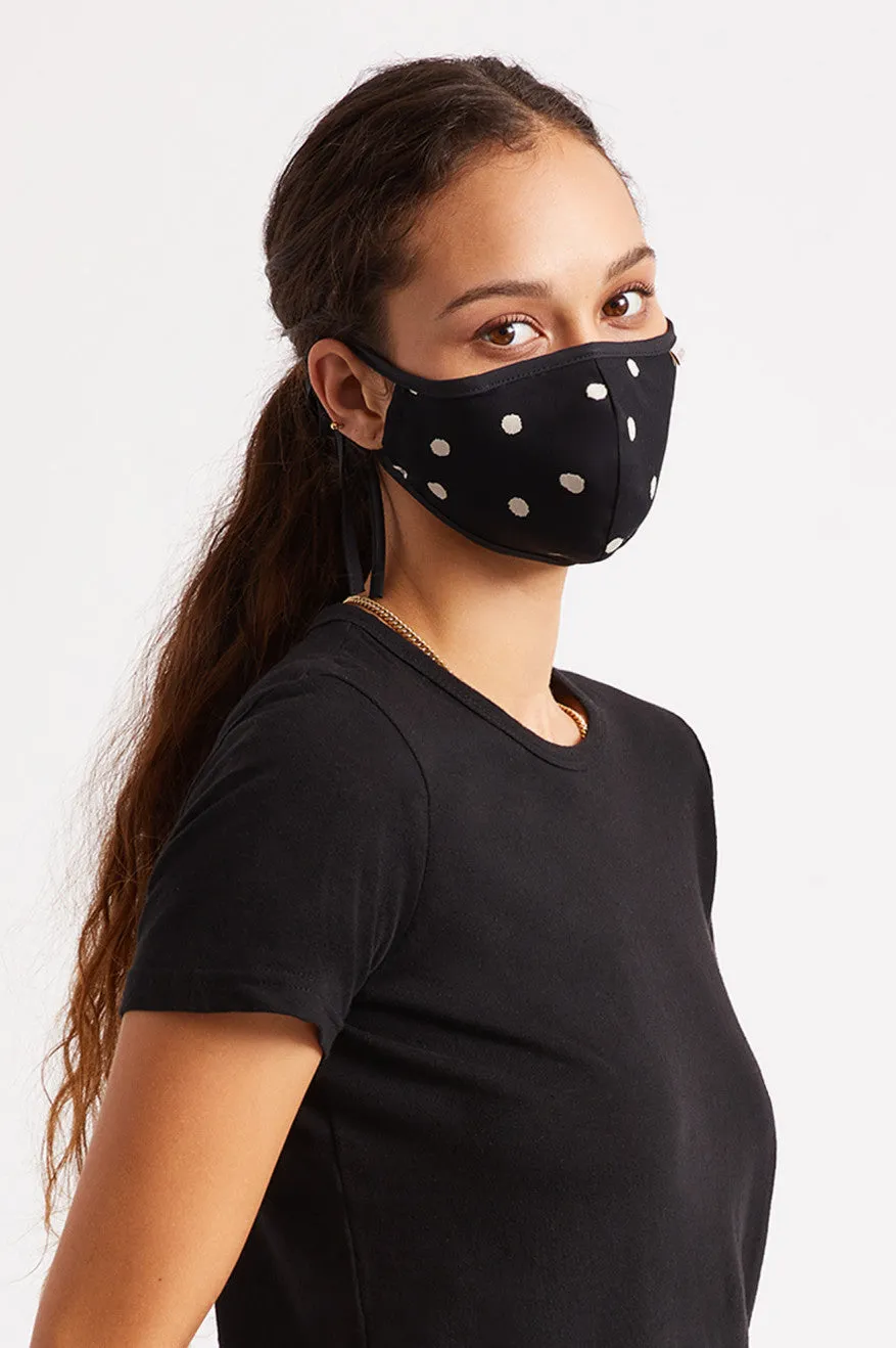 Lightweight Antimicrobial Face Mask - Black Gingham