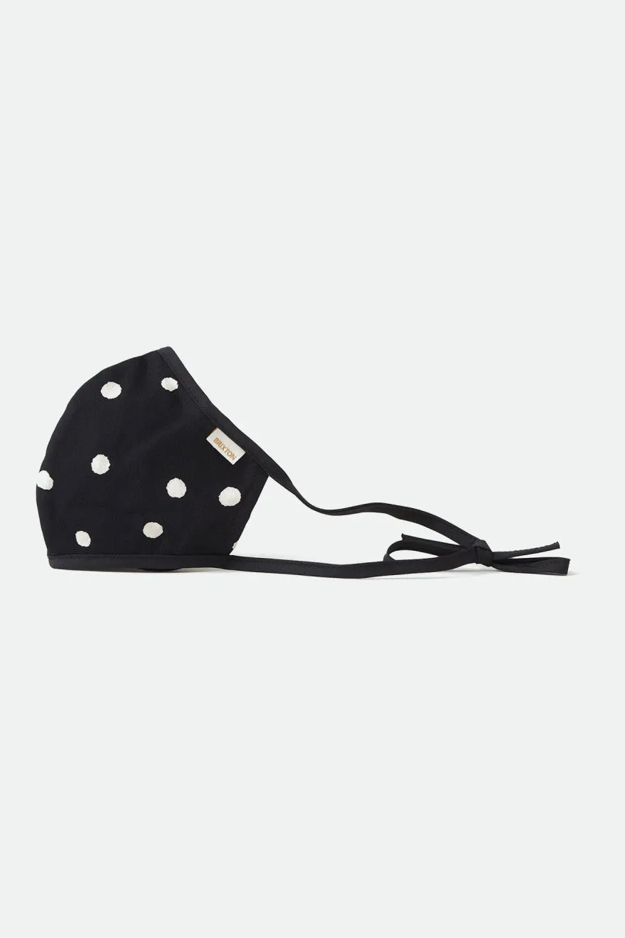 Lightweight Antimicrobial Face Mask - Black Gingham