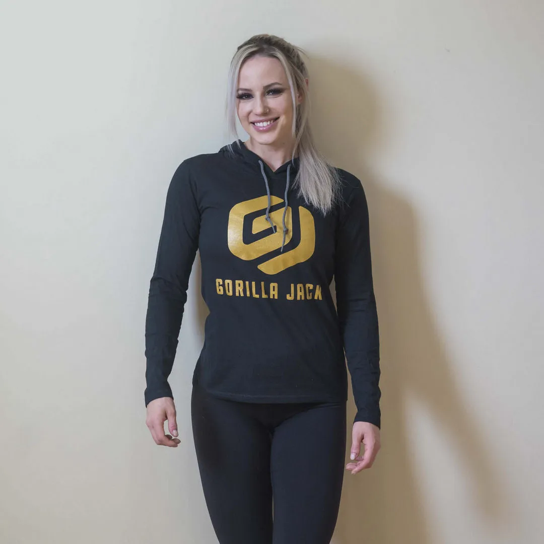 Lightweight Hooded Tee - Black (Women's)