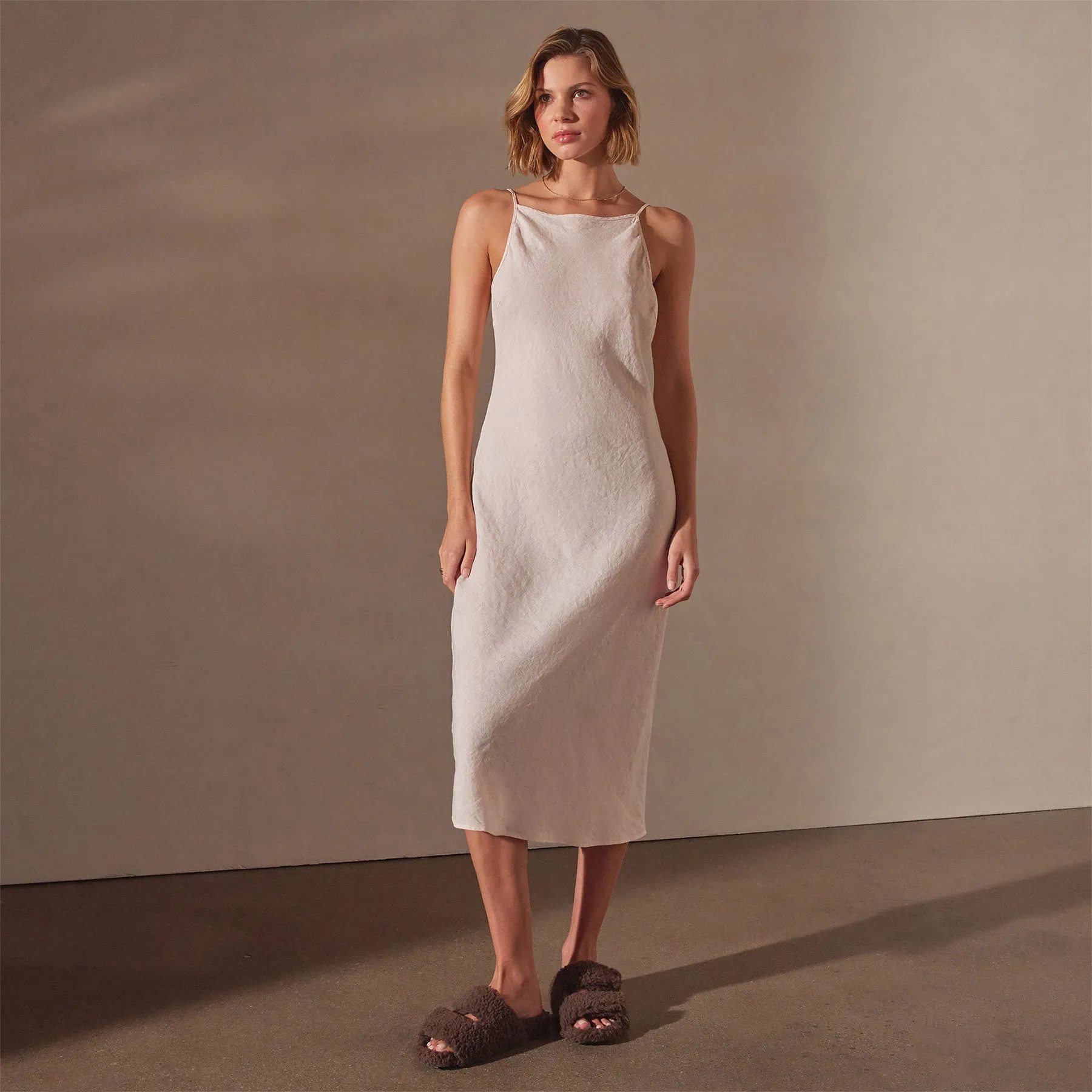 Lightweight Linen Cami Dress - Zephyr Pigment