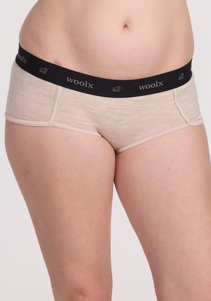 Lila Boy Shorts - Cream Heather