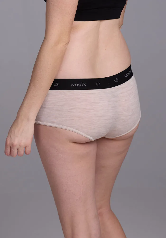 Lila Boy Shorts - Cream Heather