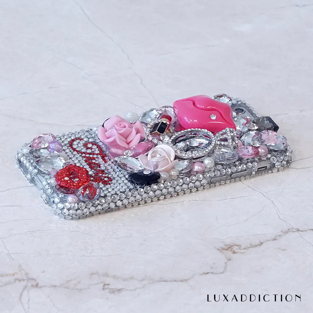 Lipstick Lovers Personalized Name & Initials Design (style PN_1048)