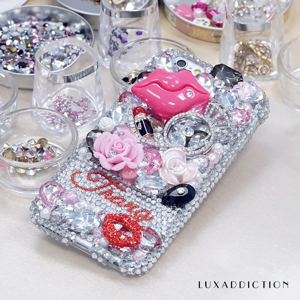 Lipstick Lovers Personalized Name & Initials Design (style PN_1048)