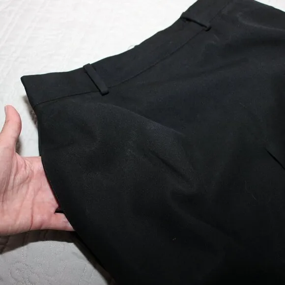 LL Bean Womens Vintage Wool Single Pleat Black Lined Long Skirt Pockets Size 8