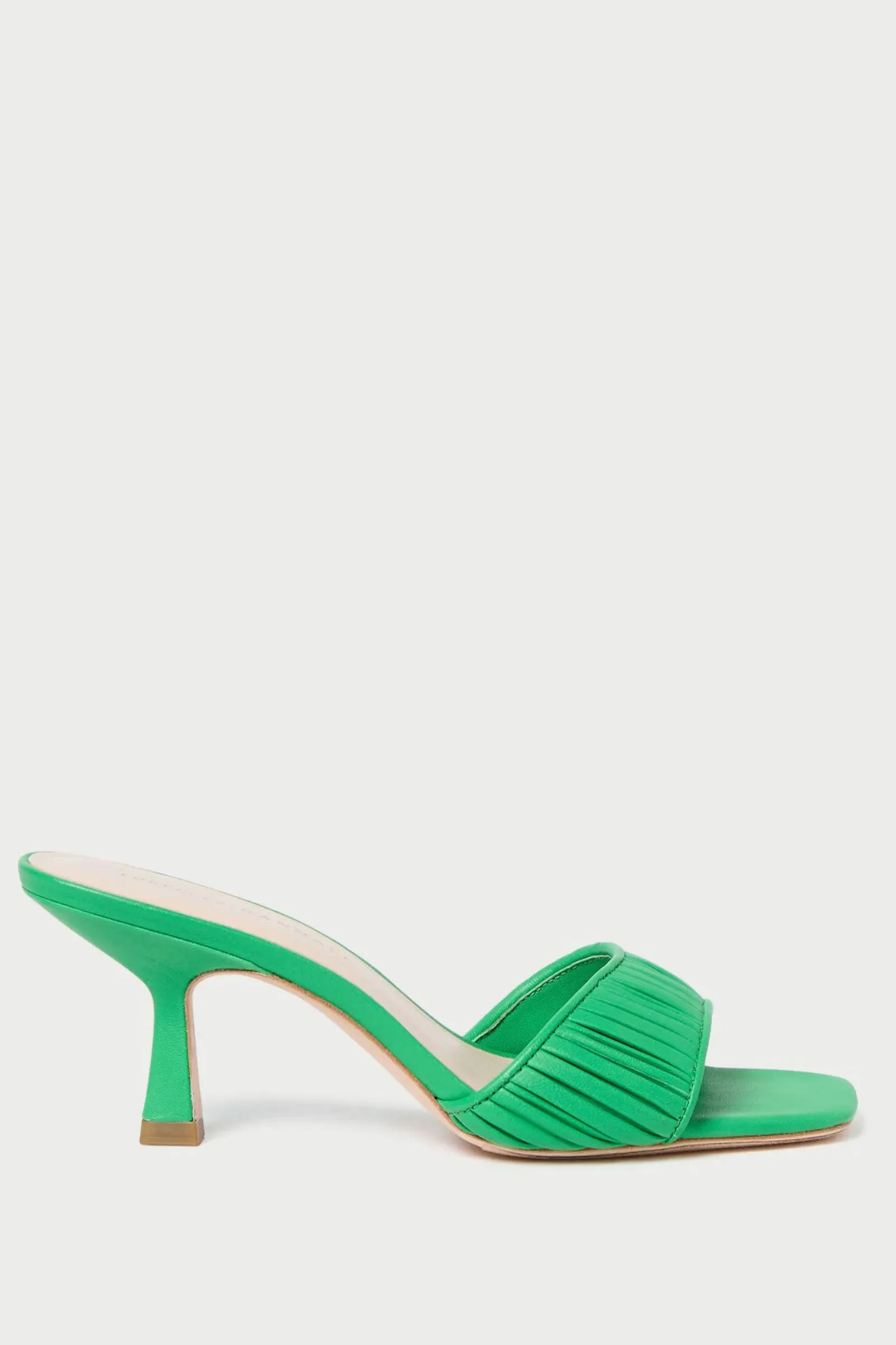 Loeffler Randall Naima Gathered Mid Heel Mule in Green