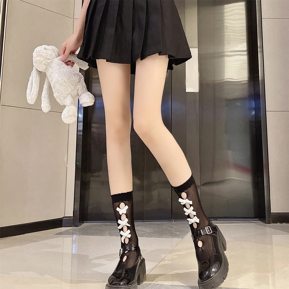 Lolita Butterfly Hollow Socks