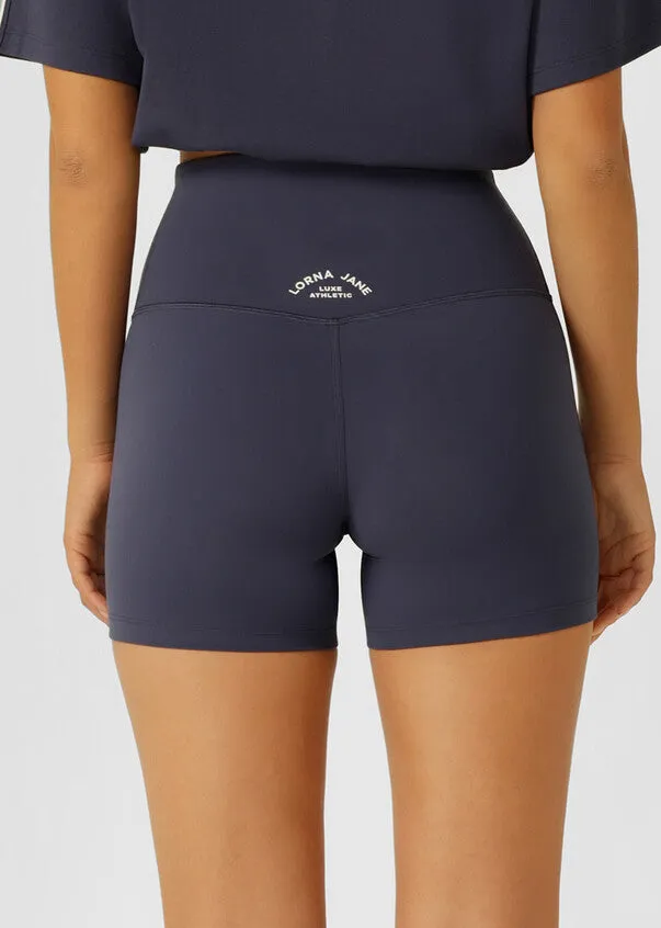 Lorna Jane Lotus Limited Edition No Chafe 12cm Bike Short - Ash Blue