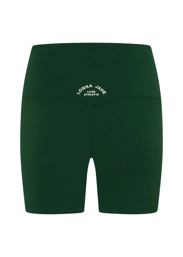Lorna Jane Lotus Limited Edition No Chafe 12cm Bike Short - Dark Green