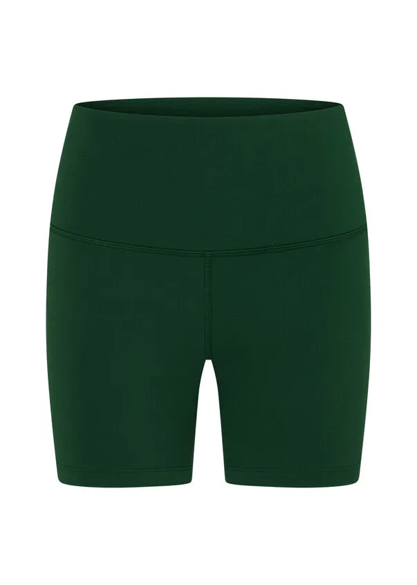 Lorna Jane Lotus Limited Edition No Chafe 12cm Bike Short - Dark Green