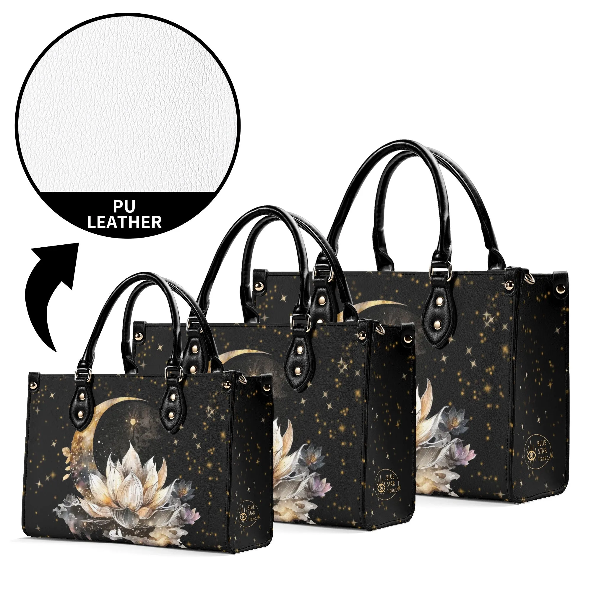 Lotus Moon Luxury Women PU Leather Handbag